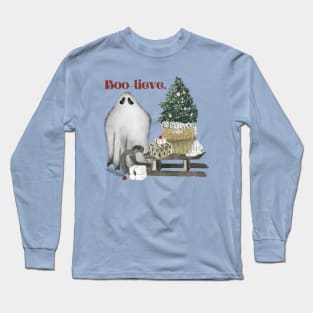 Boo-Lieve (Believe) Holiday Winter Ghost Long Sleeve T-Shirt